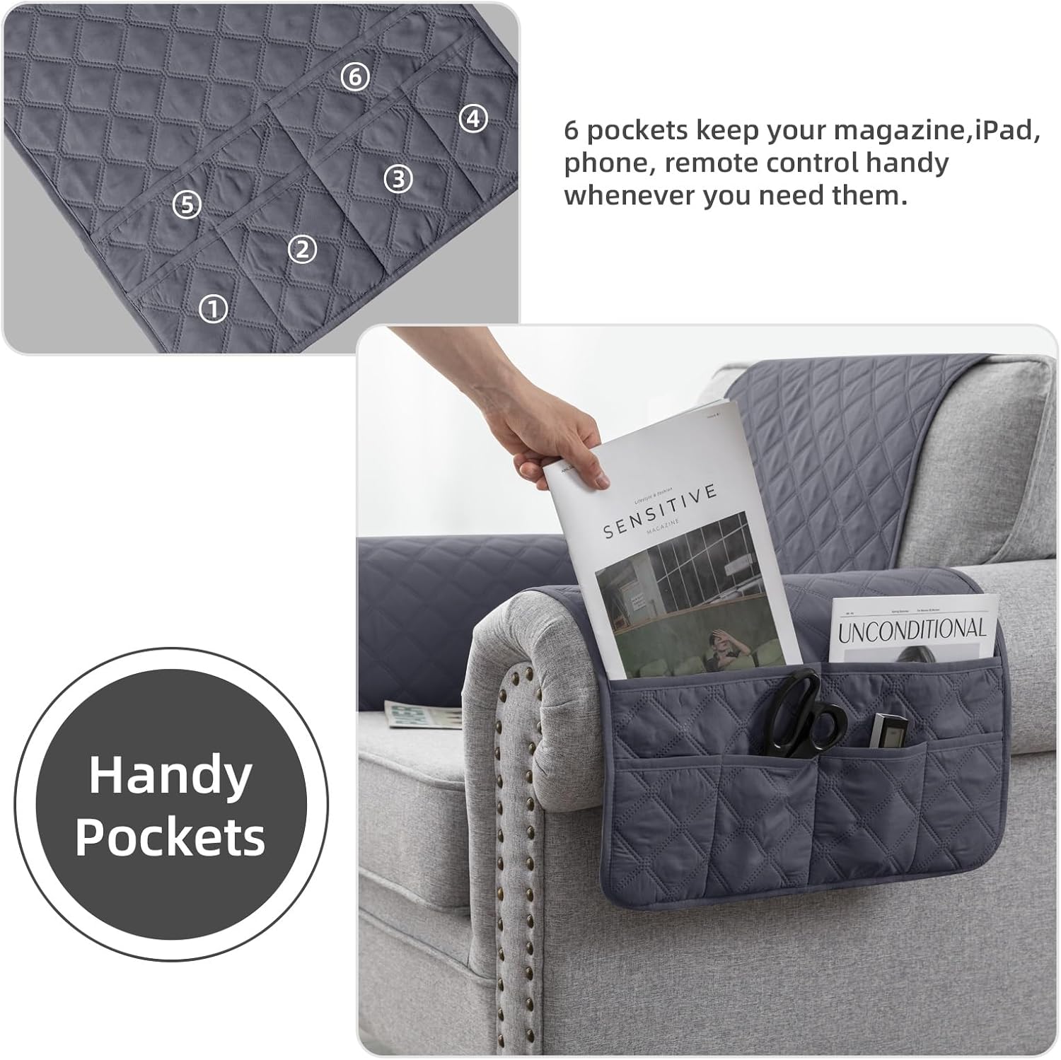 Recliner Headrest Protector 3/4/5 Pieces Headrest Cover for Recliner Chair Sofa Headrest Covers Couch Headrest Protector Recliner Chair Head Protector Cover for Sofa Furniture Protectors ( Color : #3