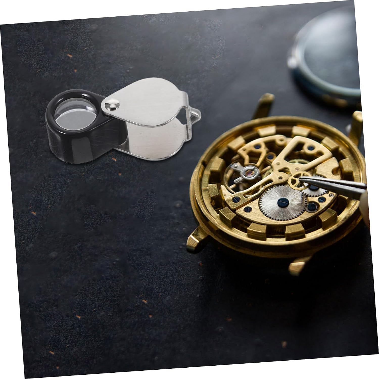 14X Foldable Jewelers Loupe Jewelry Magnifier for Boys and Girls Silver
