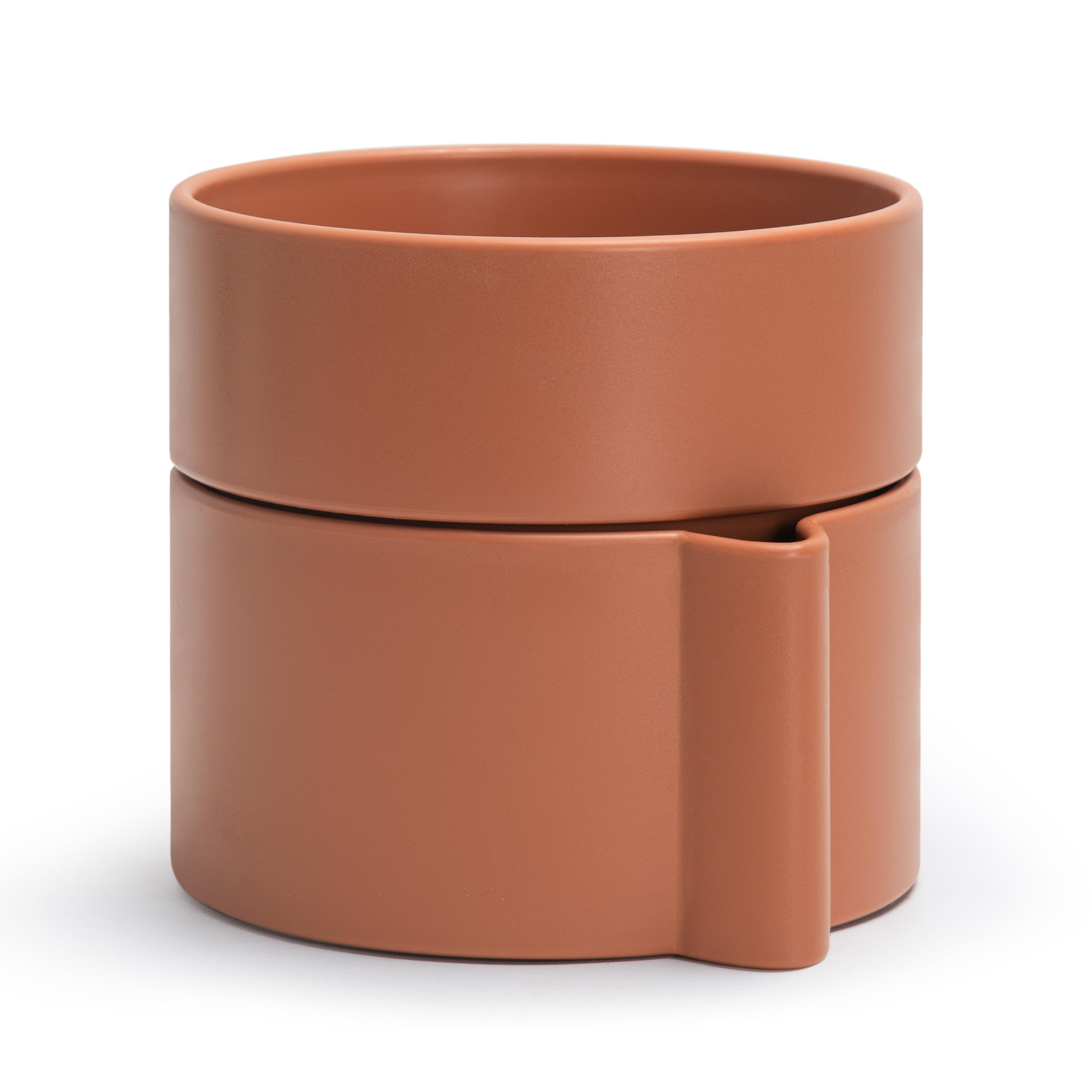 Samonawadniająca się doniczka na rośliny 15 cm z wkładką z terakoty, głębokim zbiornikiem na wodę i ceramiczną doniczką z tworzywa sztucznego bez BPA, nowoczesna donica do roślin domowych, terakoty