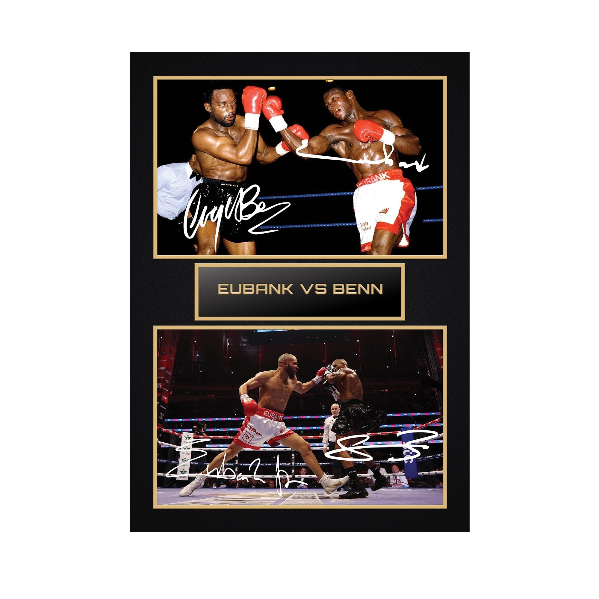 Eubank vs Benn Boxing Printed Autograph Memorabilia - Framed Gift A3 Unframed
