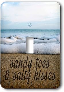 3dRose lsp_234525_1 SANDY TOES AND SALTY KISSES OCEAN BACKGROUND Toggle Switch