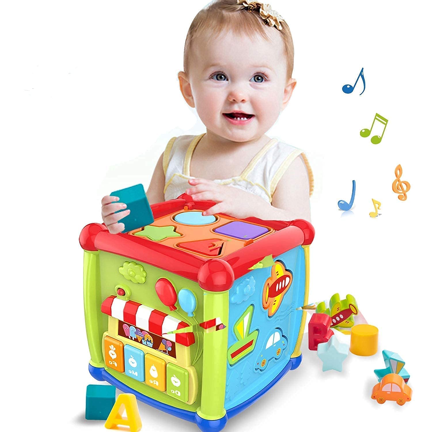 Adlon 6 in 1 Multipurpose Activity Play Center, Colorful and Attractive Musical Baby Activity Cube Toy for 1-5 Years Old Boys and Girls, Toys with 6 Different Activities - Best Gift for Children (B0BRCRBZBM) Amazon Price History, Amazon Price Tracker