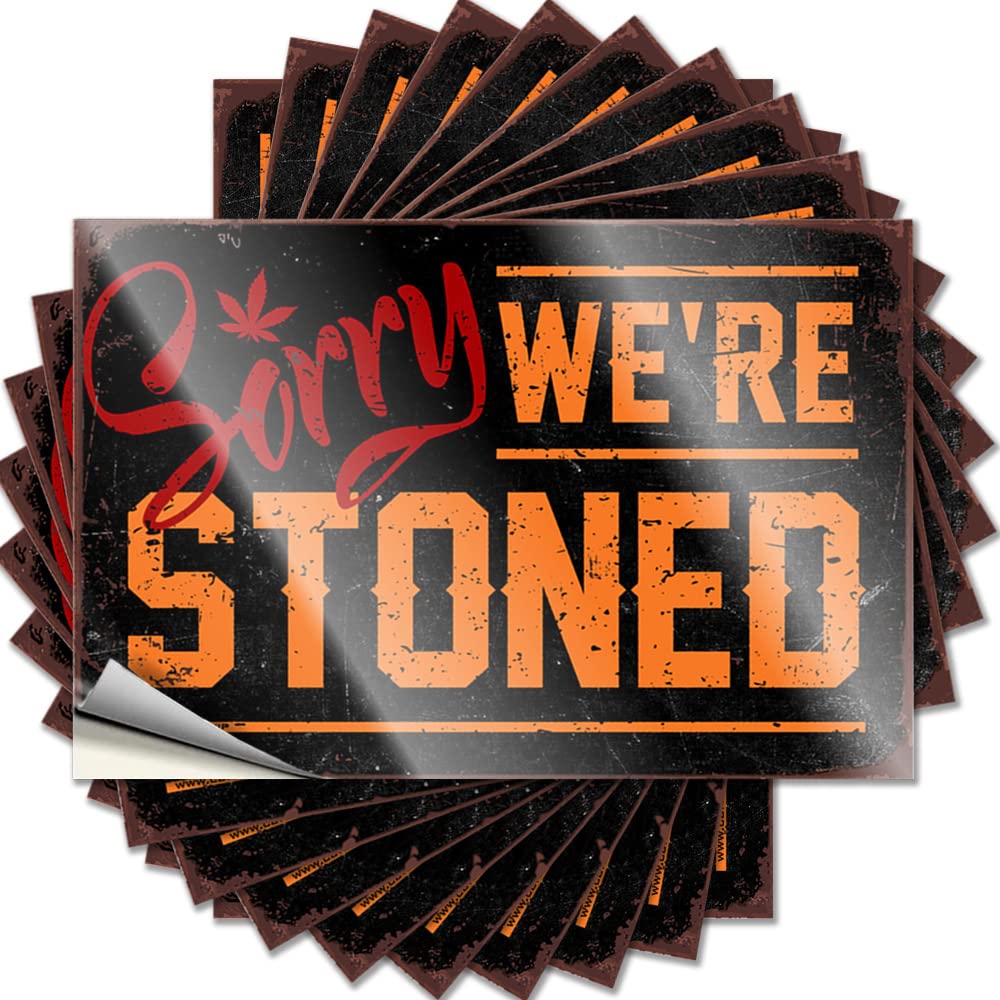 Sticker Bar Accessories and Decor | Glitter Ideas Sorry We're Stoned for Surfing(6X9CM)