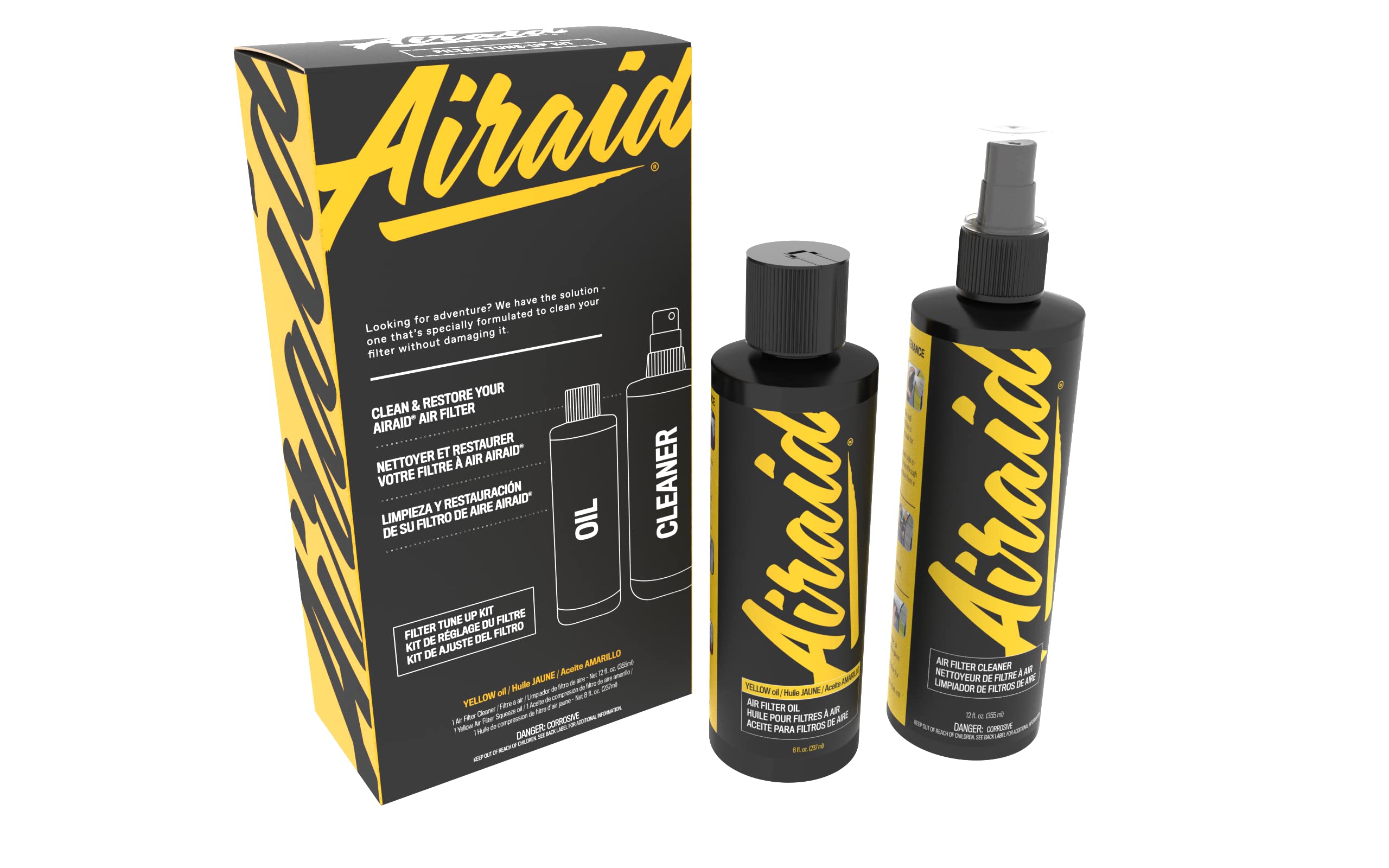 AIRAID Air Filter Cleaning Kit, Bottle Cleaner with 12oz Pump and 8oz Yellow Oil Bottle, AIR-790-561-image-8