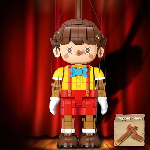 Miniatura 2 de JMBricklayer Juego de construcción de juguete de marionetas 70002, juguete de marioneta iluminada, pieza decorativa, juguete interactivo divertido