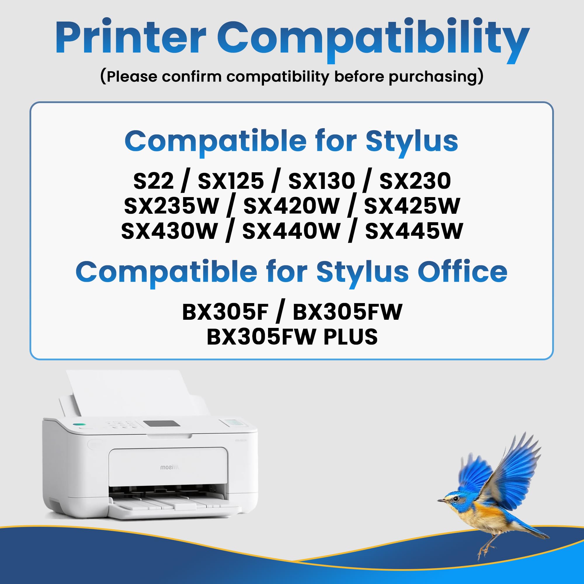 Lot De 10 Cartouches D'encre Compatibles Epson Stylus SX130 - Modèles T1281/T128 - Multicolore