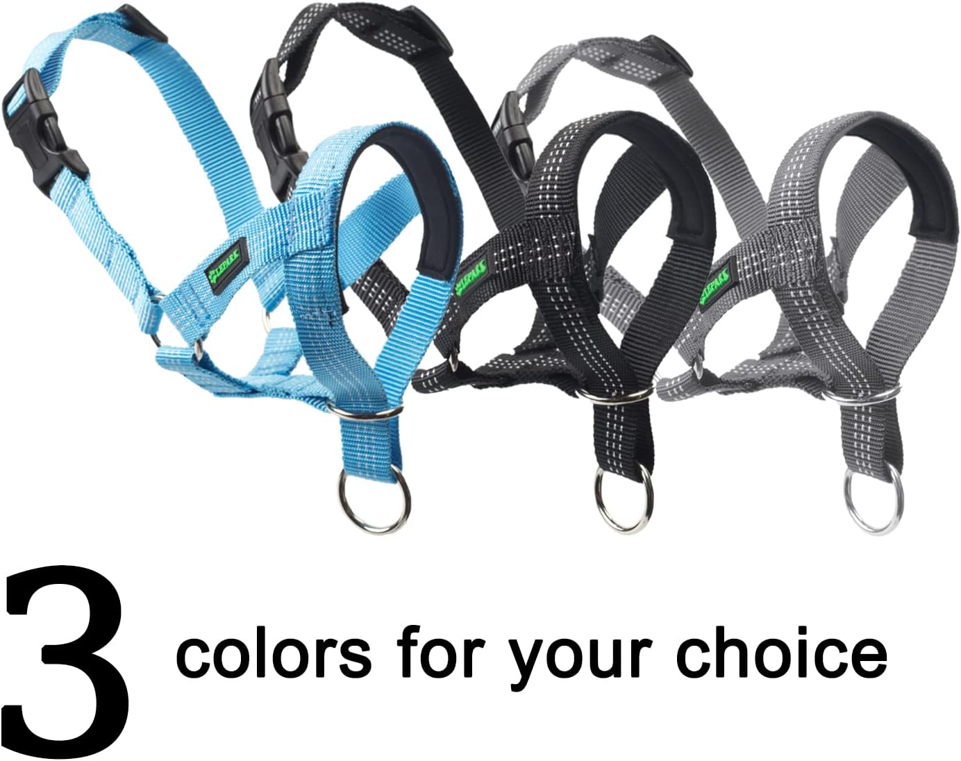 ILEPARK Dog Head Collar with Silk Thread, Soft and Adjustable Head