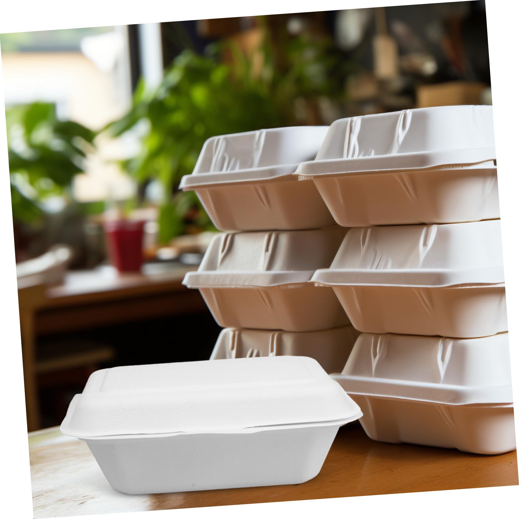 50piezas Envases Desechables Contenedor Para Alimentos Cajas De Comida Para Llevar