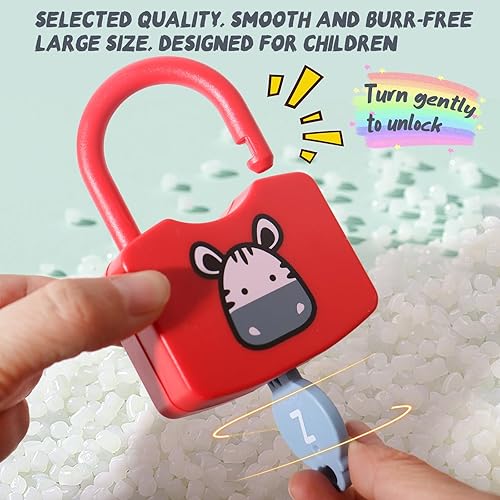 Miniatura 7 de ABC - Juego de candado de aprendizaje para niños con 26 cerraduras y 26 llaves para juguetes de la primera infancia, juegos de aprendizaje del