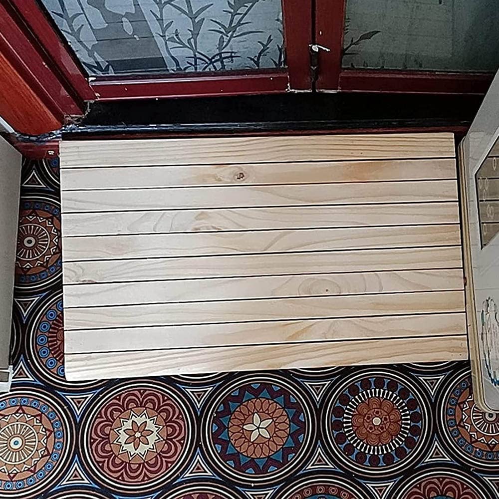 Rampa per Sedie A Rotelle in Legno, Portatile per Disabili, di Marciapiede Carrabile, Altezza 7cm-15cm, A Gradini per Scooter E Bicicletta (31 * 30 * 10cm)