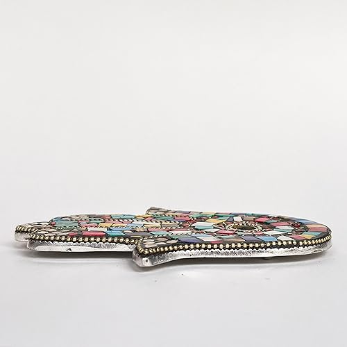 Miniatura 4 de Multicolor - Soporte para incienso de mano Hamsa - Piedras de mosaico