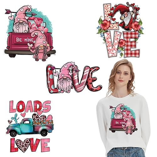 Calcomanías para planchar para el día de San Valentín, calcomanías para planchar para el día de San Valentín, vinilo de transferencia de calor, para