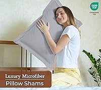 Vista 99 de Royale Linens Paquete de 2 fundas de almohada de tamaño estándar de 20 x 26 pulgadas, microfibra 1800, fundas de almohada de cama, resistentes a