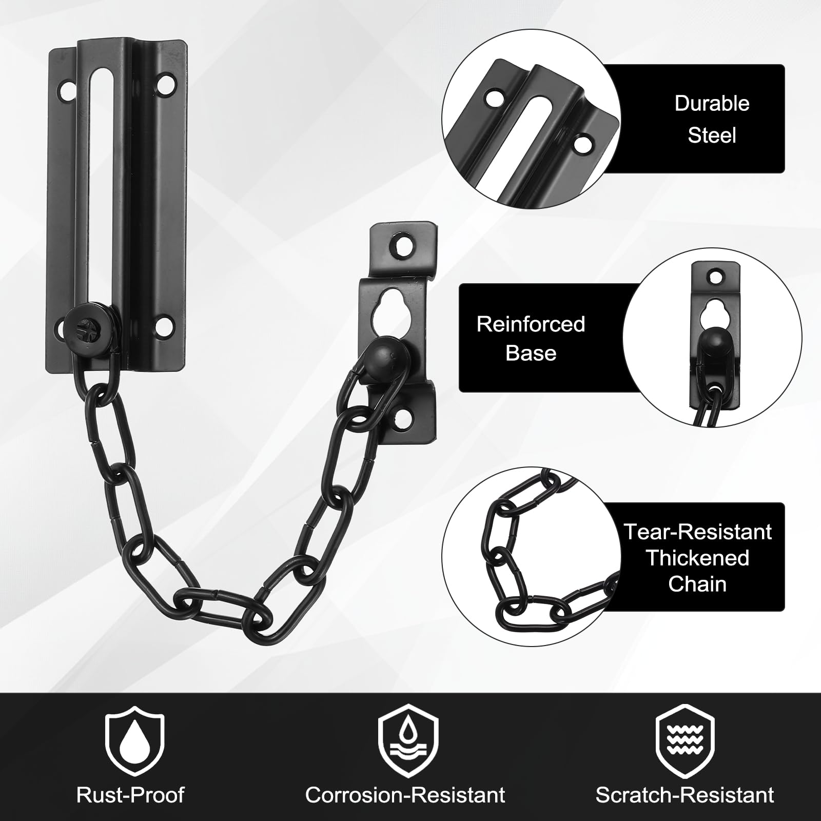 M METERXITY 2-Pack Door Chain Lock - Image 2