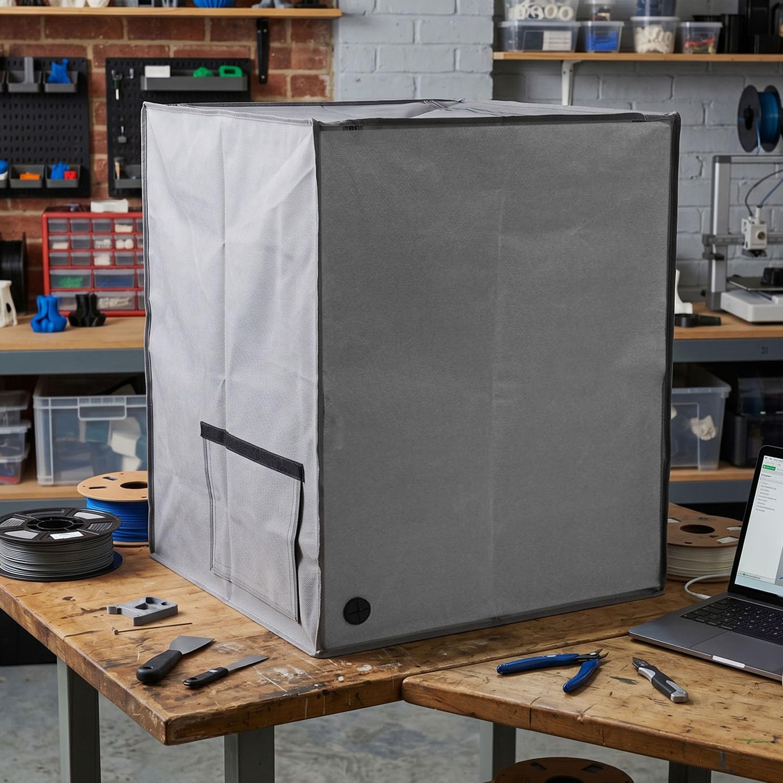 Luocute Custodia per Stampante 3D, Copertura a Temperatura Costante Antipolvere Ignifuga, di Ventilazione a Luce LED, Copertura per Stampante 3D a Temperatura Costante con Riduzione del
