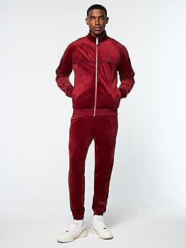 Sergio Tacchini Men's Lioni Velour Track Jacket- Sun Dried
