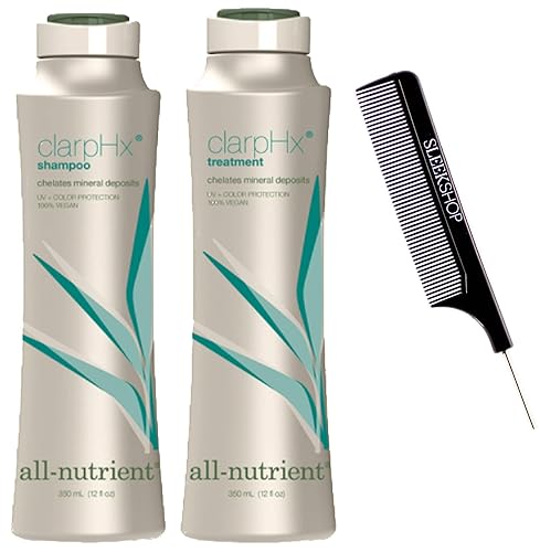 All-Nutrient ClarpHx - Juego de champú y acondicionador DUO, depósitos minerales para el cabello quelatos para la exposición al agua de piscinas y