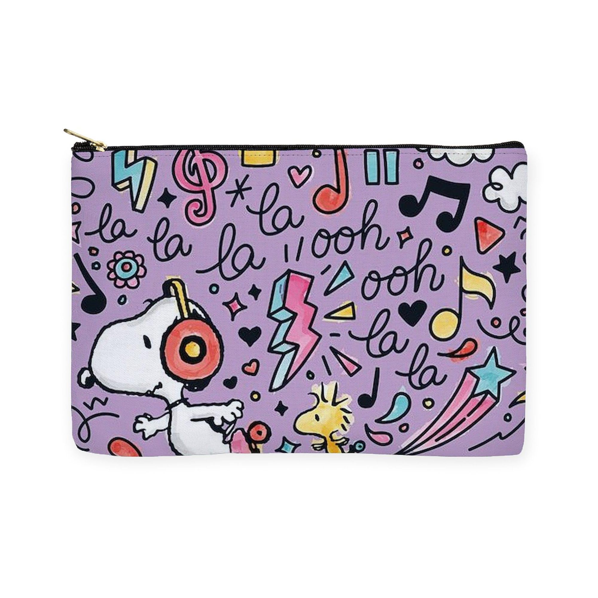 CafePress Peanuts Back to School Large Zipper Toiletry Pouch, 12.5" x 8.5"