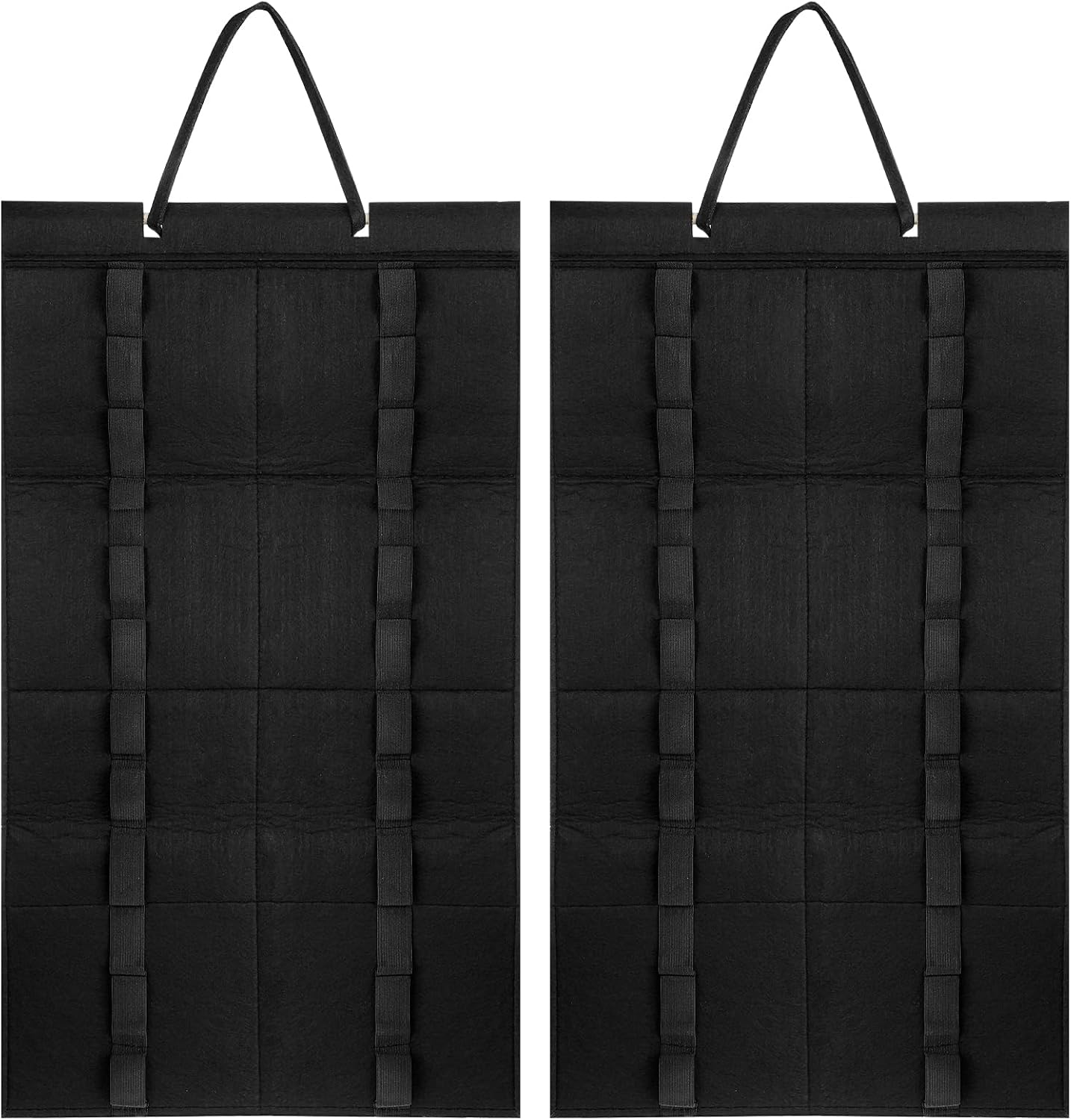 2-Pack Karate Belt Display Rack, Black Martial Arts Belt Display Holder for Wall - Felt Material, Holds 10 Belts Each, Perfect Taekwondo & Jiu Jitsu Achievement Organizer & Gift
