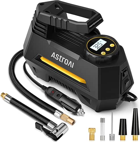 AstroAI Compresseur à Air Portatif 12V DC, Gonfleur Pneus Voiture,