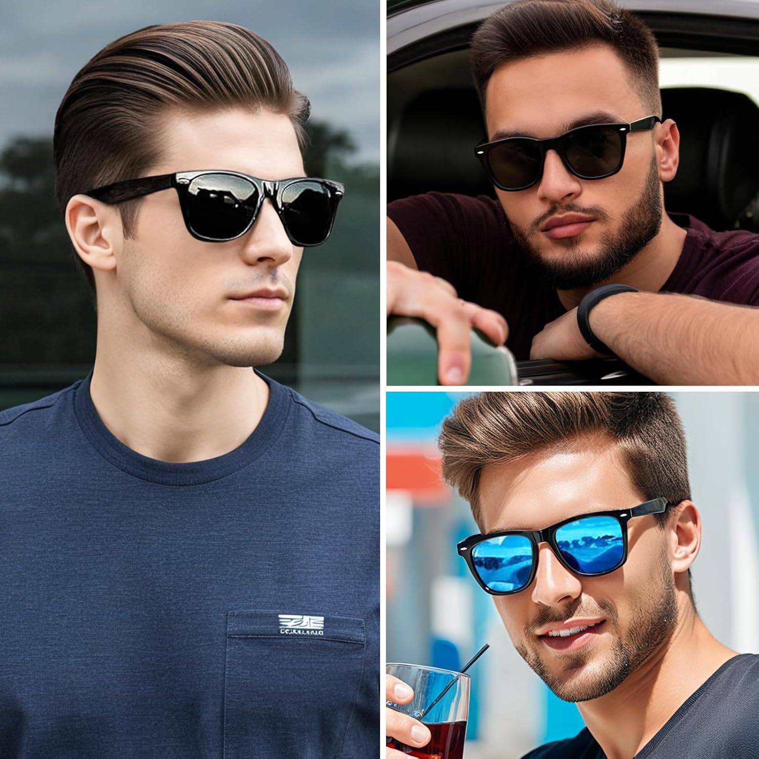 MAXJULI Polarized Sunglasses for Big Wide Heads Men TR90 Ultralight UV400 Protection Glasses 8139 - Image 3