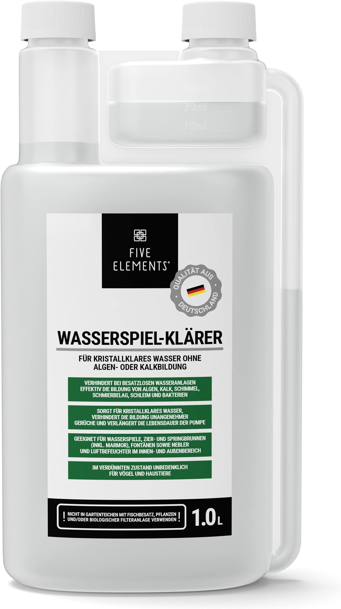 Brunnen-Klar Reiniger 500ml - Gegen Kalk, Algen & Bakterien Im Brunnen