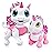 Power Your Fun Robo Pets Unicorn Toy 2pk Set - Unicorns Gifts for Girls and Kids (1) Unicorn Robot STEM Toy with Interactive Hand Gestures or Remote Control to Move and (1) Mini Automated Smart Robot