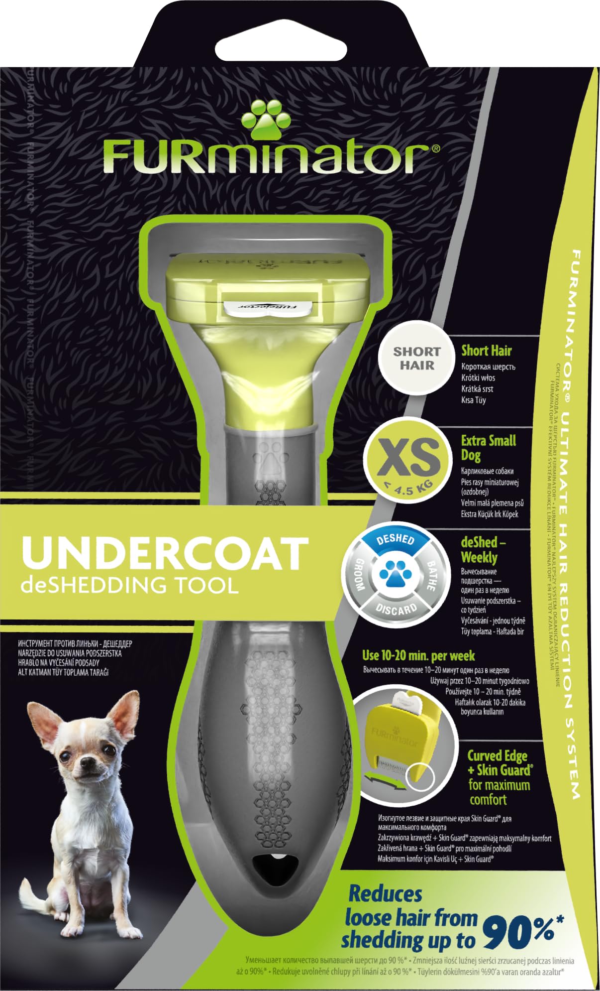 Undercoat DeShedding Tool for XSmall Short Hair Dogs XSmall