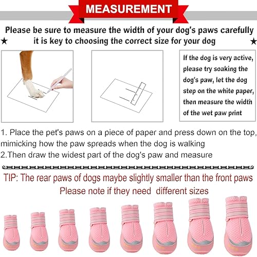 Miniatura 2 de QUMY - Juego de 4 botas para perros grandes, zapatos para perros medianos y protectores de patas para pavimento caliente, protección contra el calor