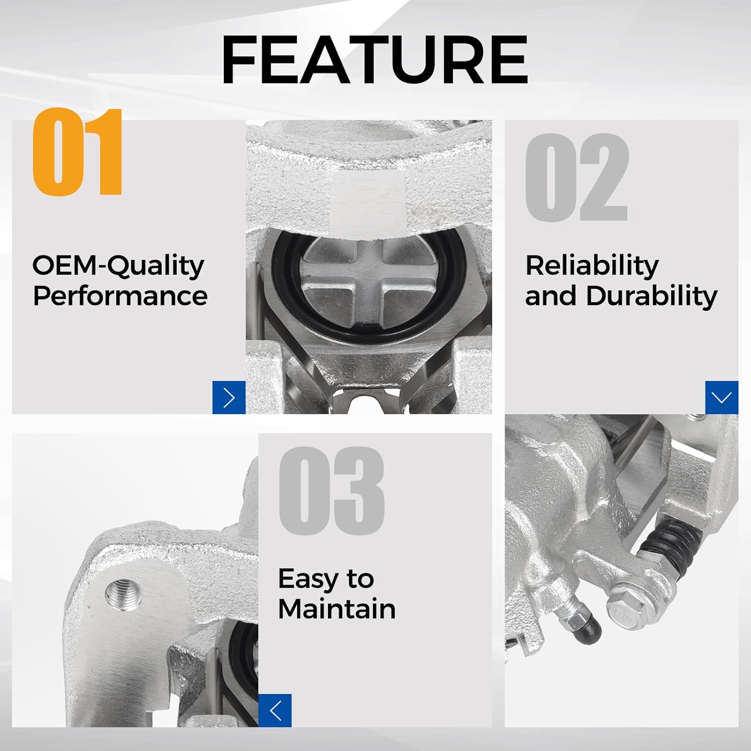 PAROD 19B3299 19B3298 Rear Disc Brake Caliper with Bracket Fit for 2006-2011 Acura CSX, 2013-2018 ILX, 2006-2015 Honda Civic Left & Right Side, 43019SNAA10, 43018SNAA10