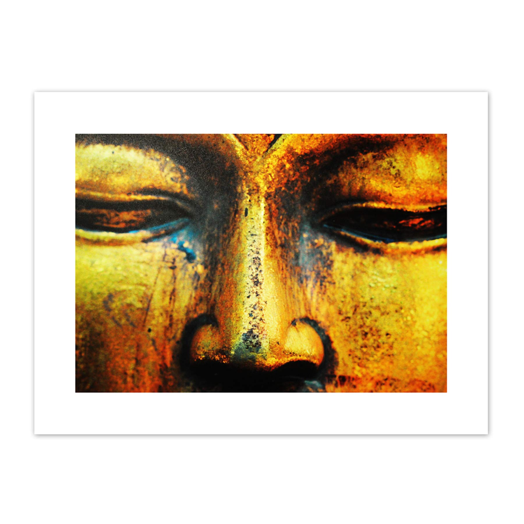Buddha Statue Head Face Canvas Wall Art Print