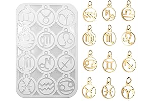 12 Constellation Silicone Resin Keychain Molds