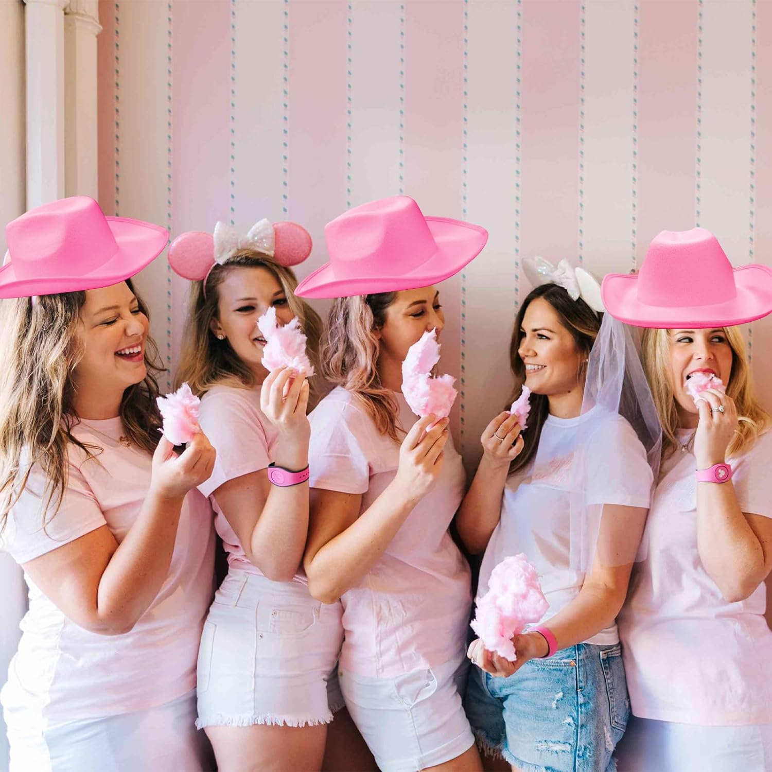 MEMOVAN Cowgirl Hat for Women Girls Western Cowboy Cowgirls Hats Felt Cowboy Hat Retro Wide Brim Western Hat - Image 4