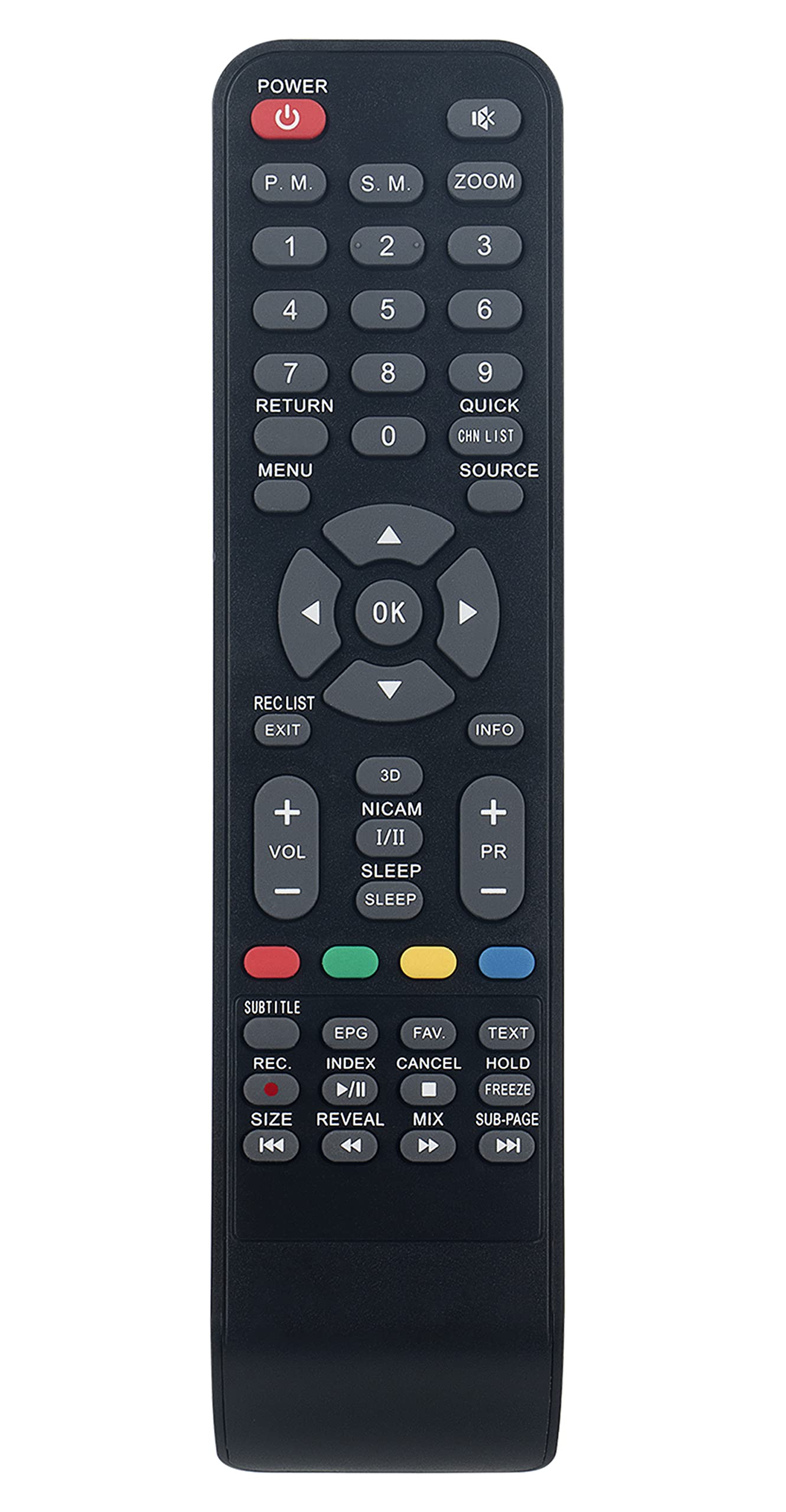 Replacement Remote Controllor fit for Skyworth Smart LED TV 32E36 24E66A 24E58A 32E66A 42E66A 50E58 32E57 42E38 39E36 40E360, Also Works for Coocaa 32W4 Series Smart LED TV