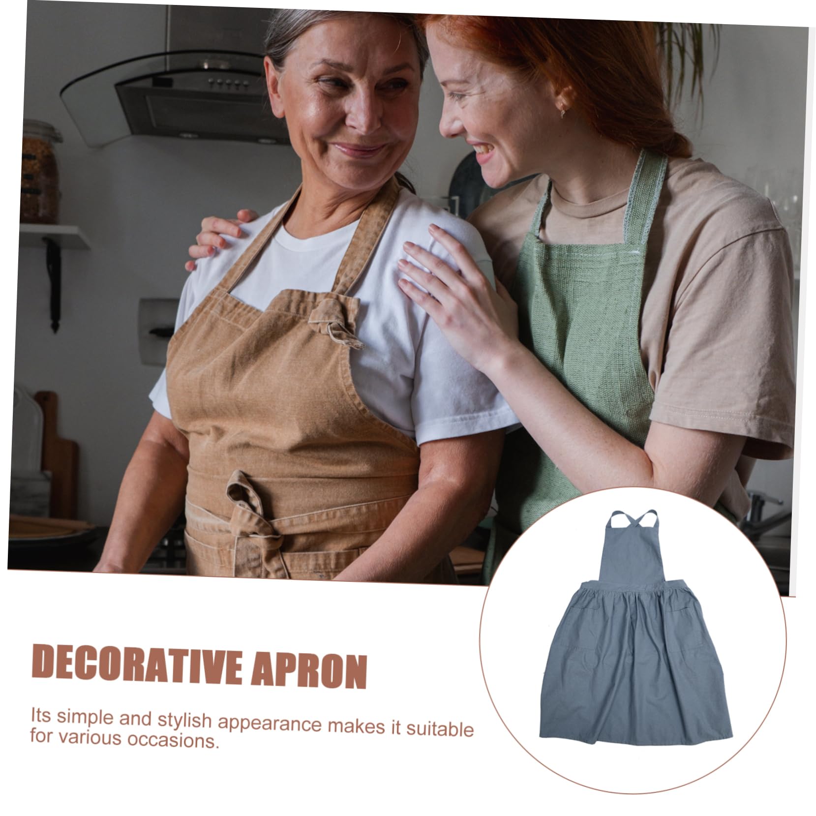 Küchenschürze Mit Verstellbarem Gürtel Und Taschen Strapazierfähig Und Wiederverwendbar Für Damen Geeignet Zum Kochen Backen Und Grillen