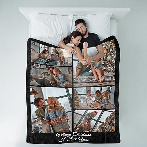 Miniatura 49 de Manta de fotos personalizada para hija, hijo, manta de cama de franela suave, regalo de cumpleaños o boda (9 fotos, 60 x 50 pulgadas) 9 fotos,1