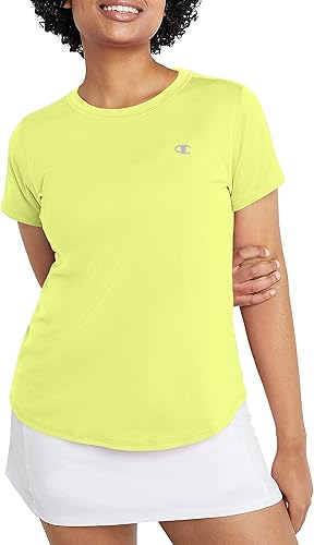 Champion Camiseta deportiva clásica, que absorbe la humedad, camiseta atlética para mujer (talla extra grande)