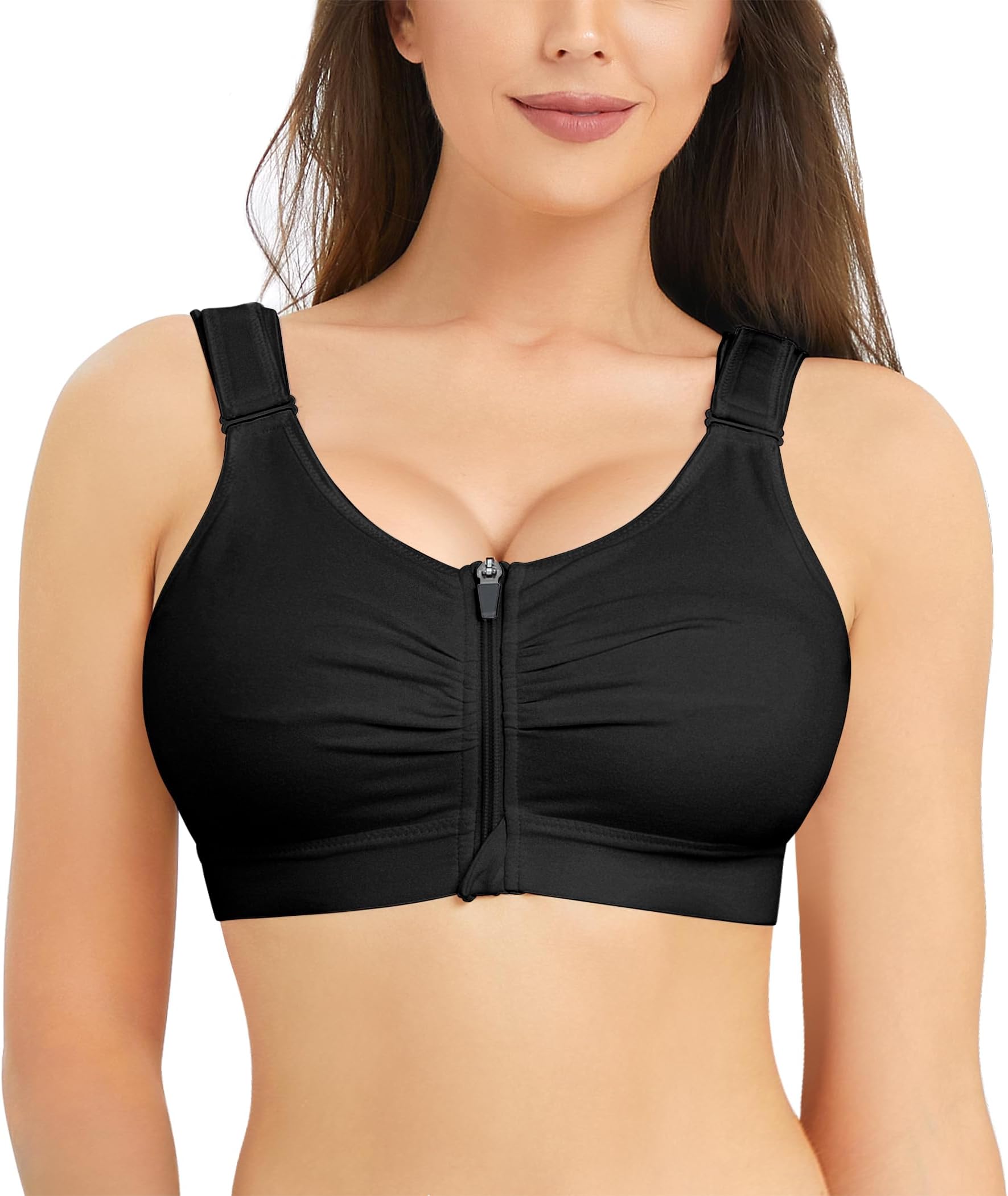BRABICwomens Zip Front Closure Everyday Bra Bra