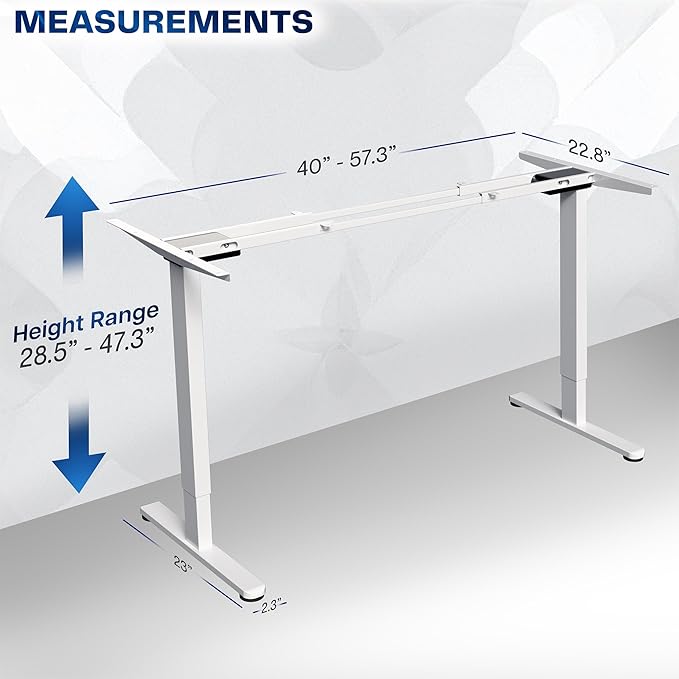 VIVO Marco de Escritorio Eléctrico Sit Stand, Capacidad 220 lb, Control de Memoria, Blanco miniatura 3