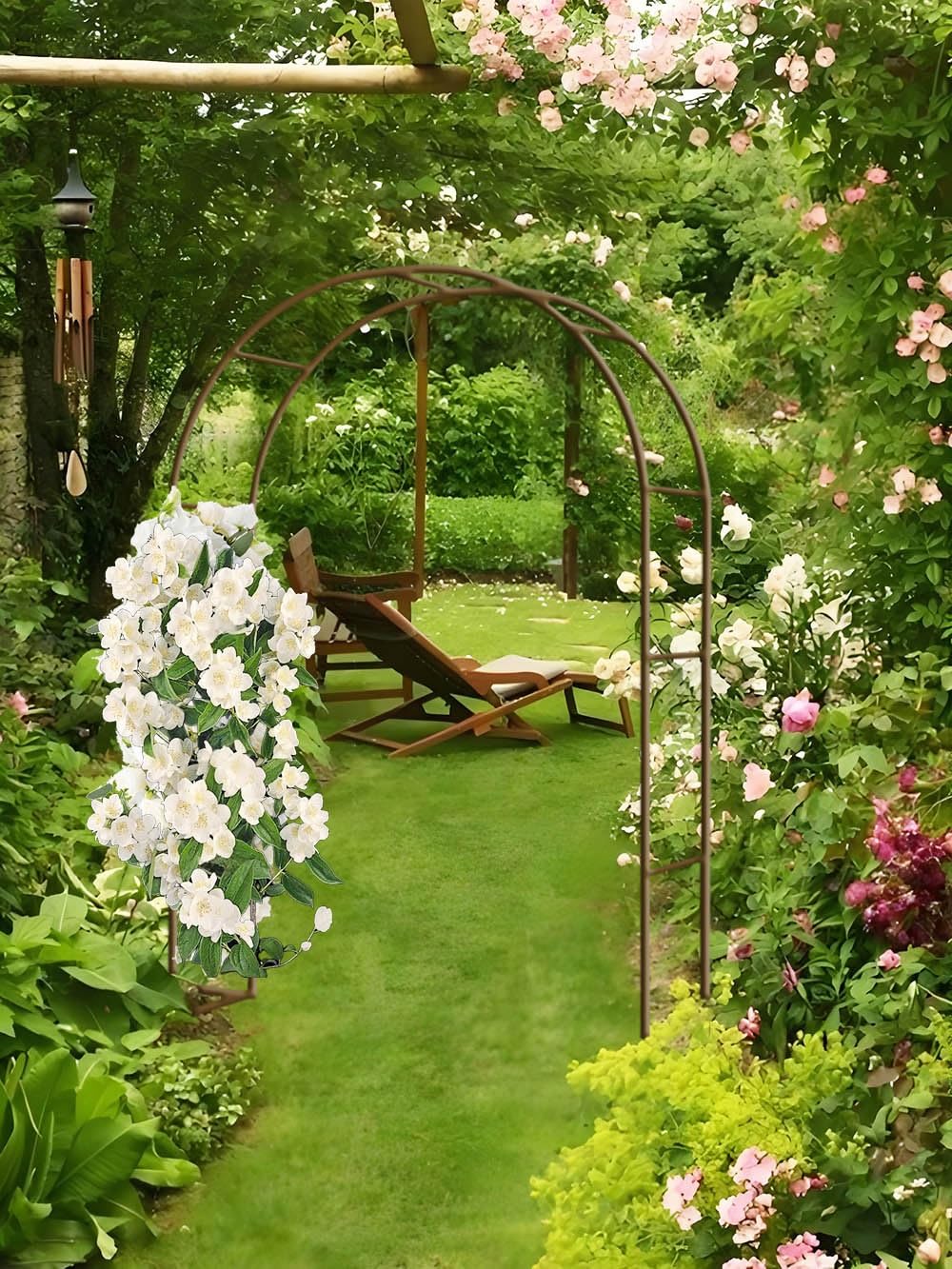 Treillis pour rosiers et plantes grimpantes grand format marron