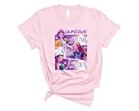 Huntrix T-Shirt&comma; Demon Pop Hunters Movie Shirt&comma; Korean Pop Concert Outfit&comma; Fantasy Animation Film Graphic Tee&comma; Pop Music Idol Inspired Shirt &lpar;Pink&comma; Youth Small&rpar;