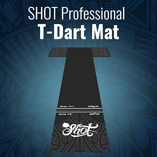 Miniatura 2 de Shot Darts - Tapete de dardos de alta resistencia, tapete profesional para dardos en T, protector de suelo (19.2 lbs), fabricado en Nueva Zelanda,