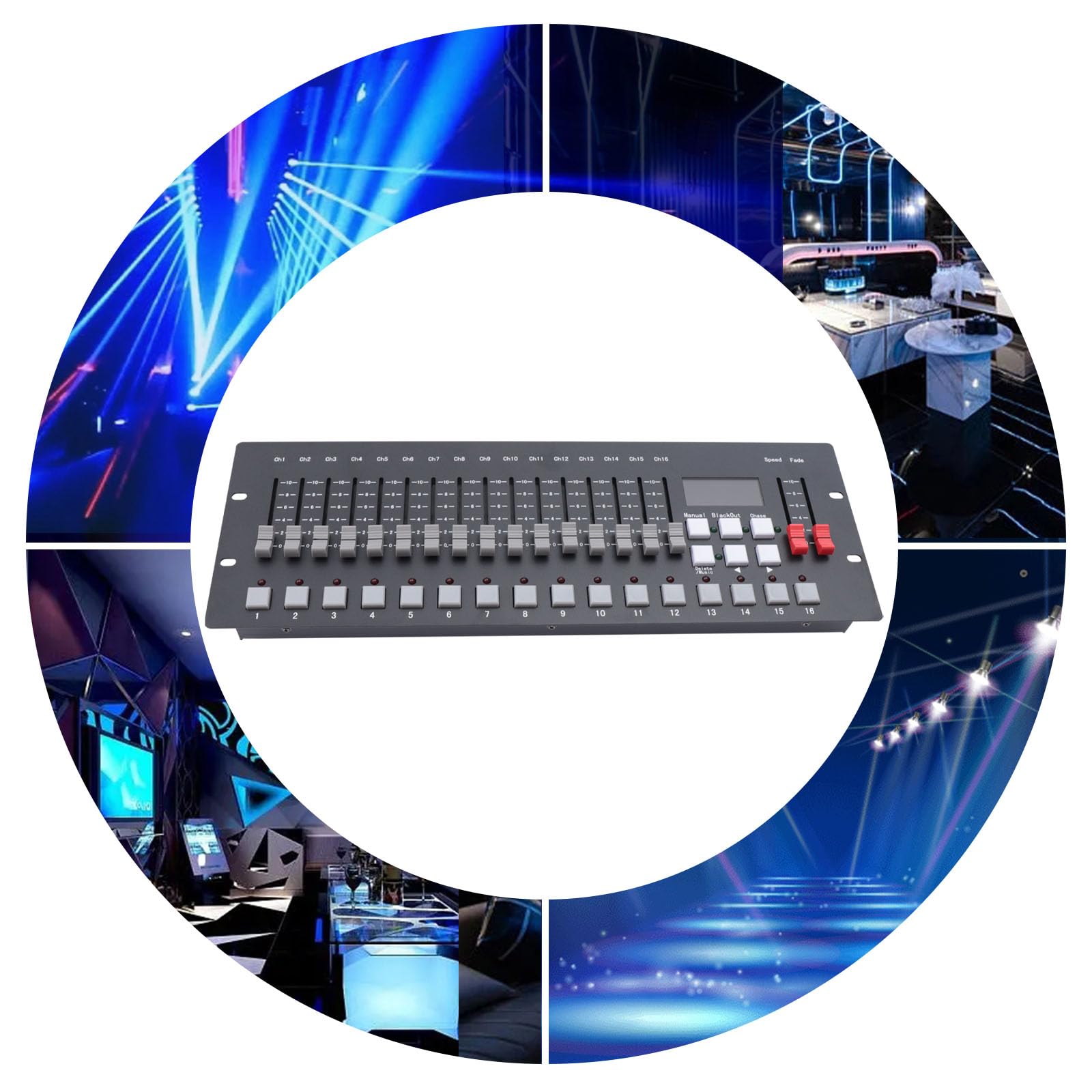 DMX Controller 256 per illuminazione palcoscenico, console luminosa per apparecchiature DJ, console DMX 256 CH mixer luce per luce effetto LED, controllo senza programmazione scena