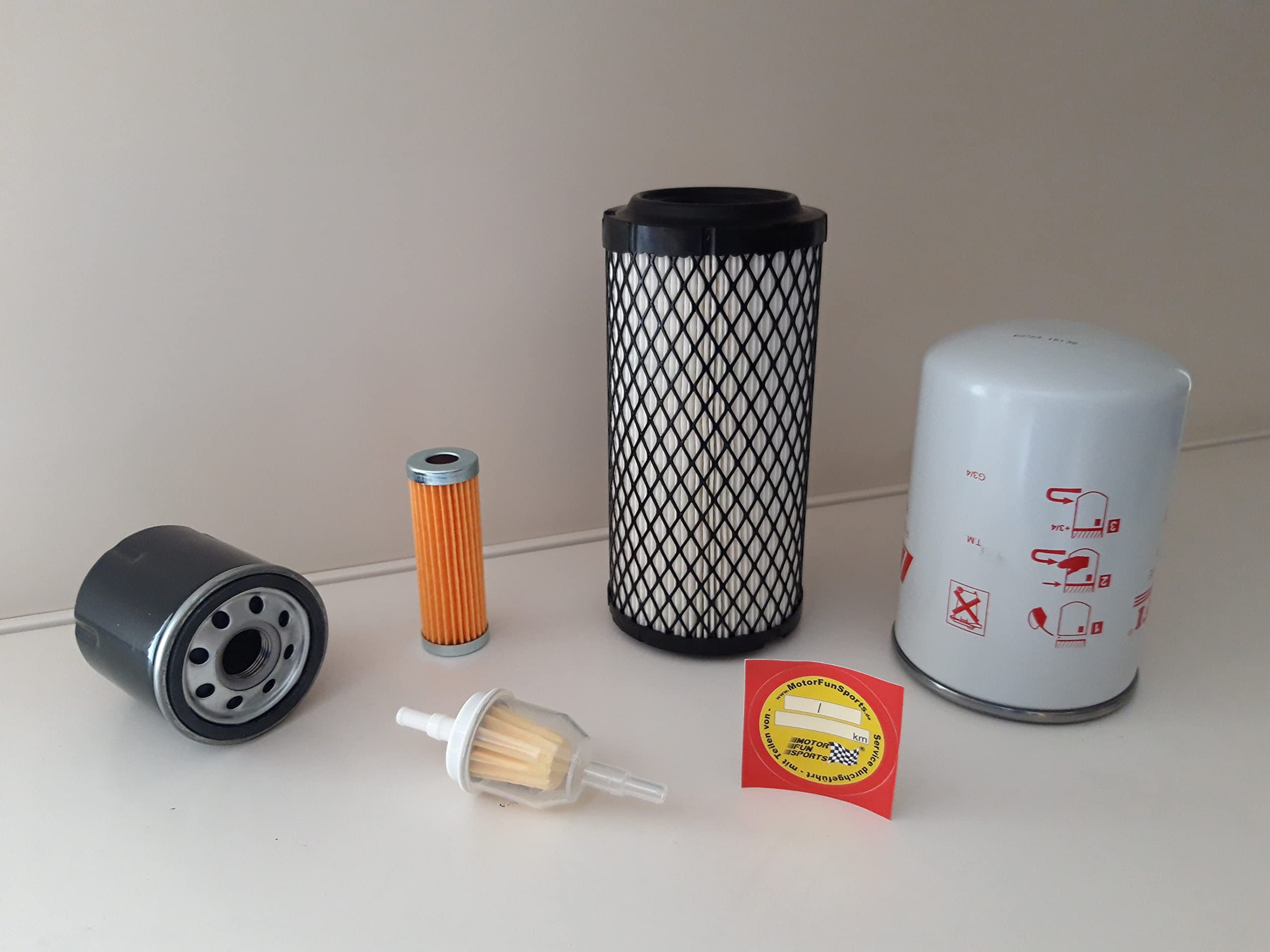 Set di filtri (grande) compatibile con Niftylift TD120 T con motore Kubota D722 filtro olio, filtro carburante, filtro aria, filtro idraulico