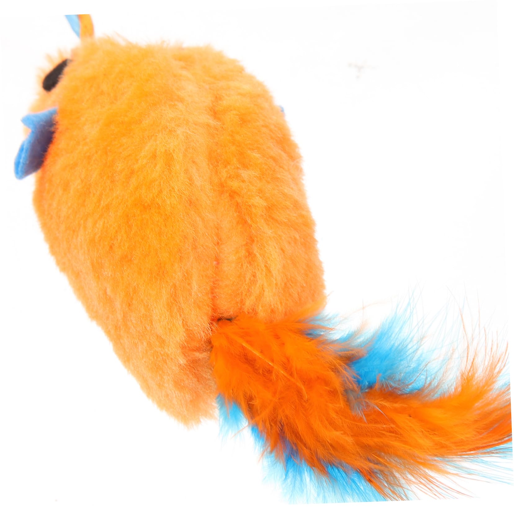 Jouet Souris en Plastique avec Clochette Intégrée, Balle Interactive pour Chaton, Couleur Orange, Stimulation Mentale et Activité Physique, Accessoires pour Chats D’intérieur