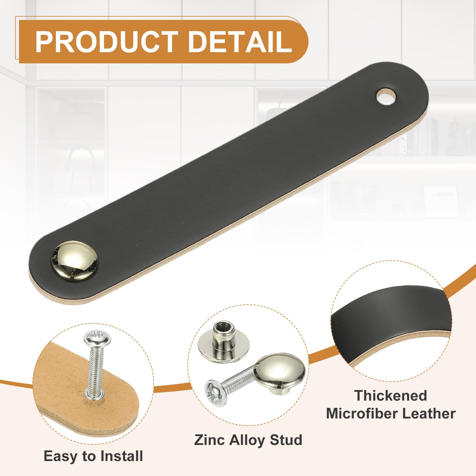 PATIKIL Leather Drawer Pulls - Image 3