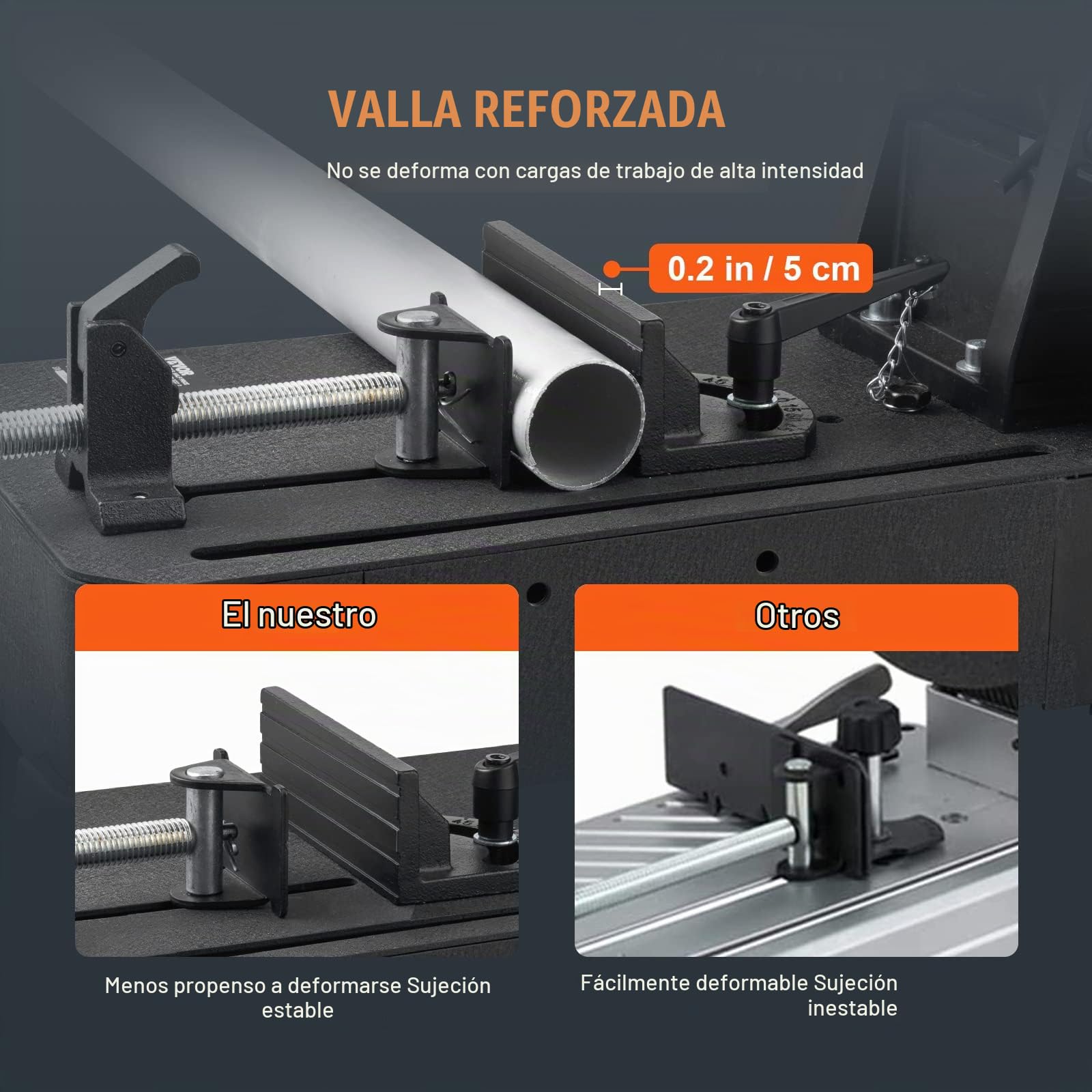 VEVOR Sierra de Corte de Metal de 35,5 cm Sierra de Inglete de Metal 0-45° 2800 W 1200 rpm Sierra de Corte con Hoja de Acero Inoxidable y Aleación Cerámica Corte en Frío para Acero Hierro Aluminio