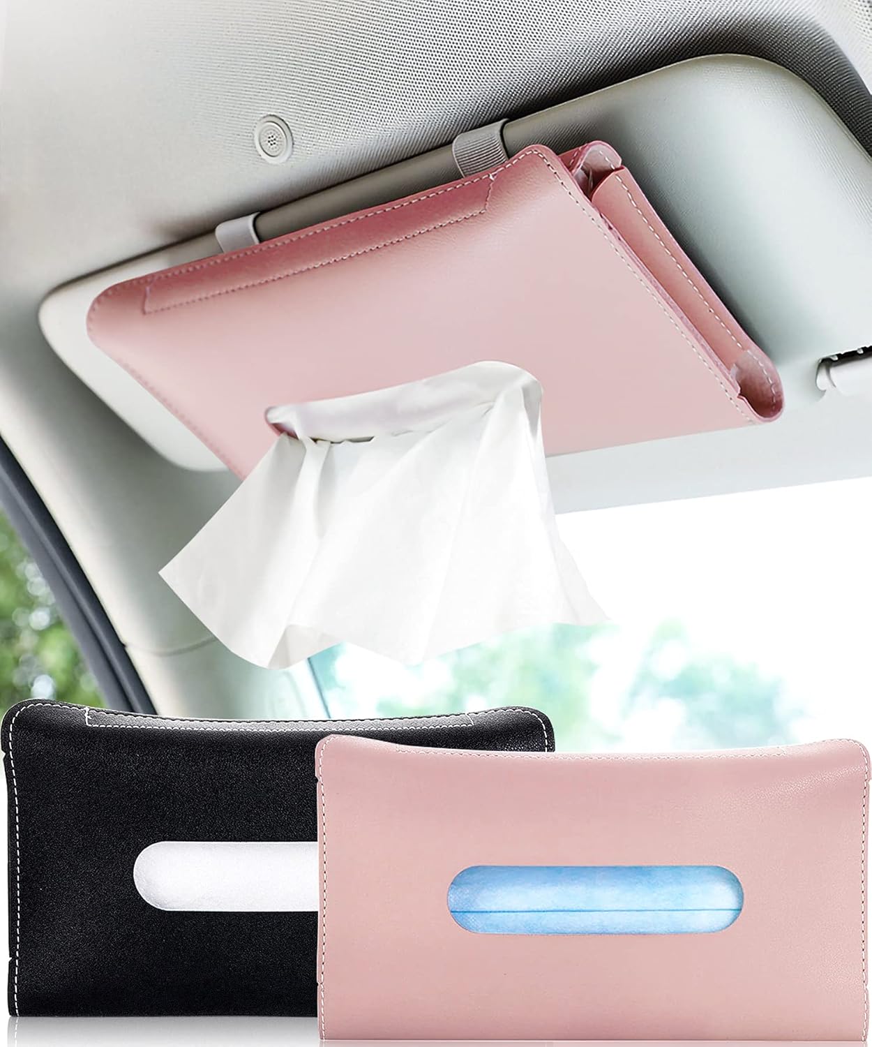 Amazon.com: Car Tissue Holder, Visor Tissue Holder for Car, Mask Holder ...