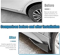 Vista 4 de 2 piezas de protectores de labio de parachoques trasero DIY para decoración exterior de coche, piezas de cuerpo anticolisión y molduras para divisor