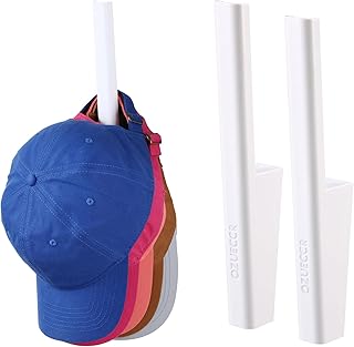 Hat Storage for Baseball caps - Sturdy Space Saving Hat Holder on Wall Display for Hats, Bags, Clothes, Towels - Easy to Install Screw-in Wall Hat Rack Storage Organizer Hanger